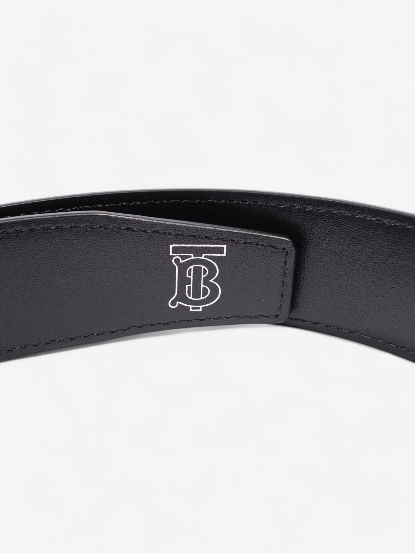 Burberry TB Plaque Belt Black Leather 90cm / 36"