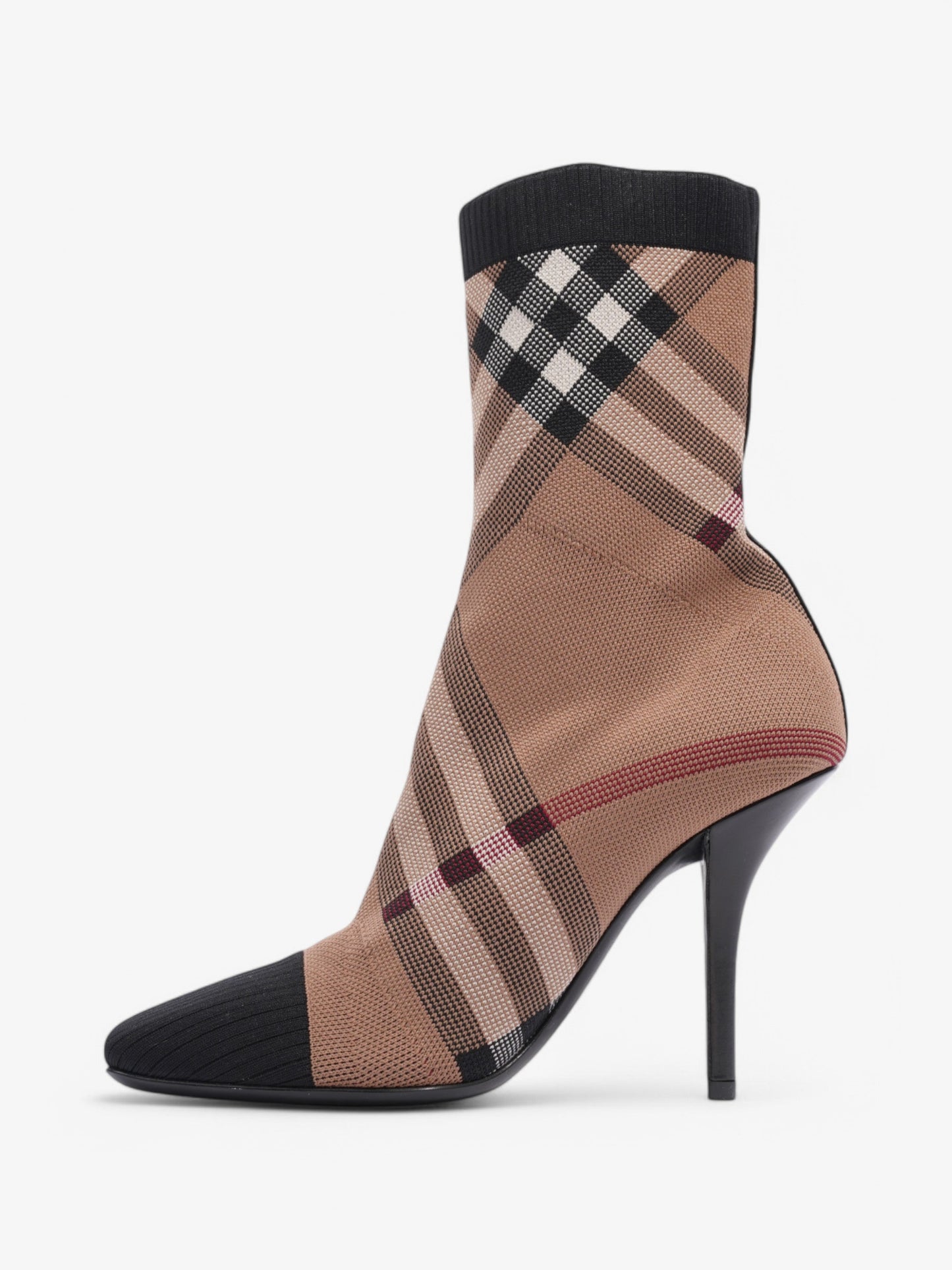 Burberry Ankle Boots 85 Brown / Black / White Cotton EU 38 UK 5