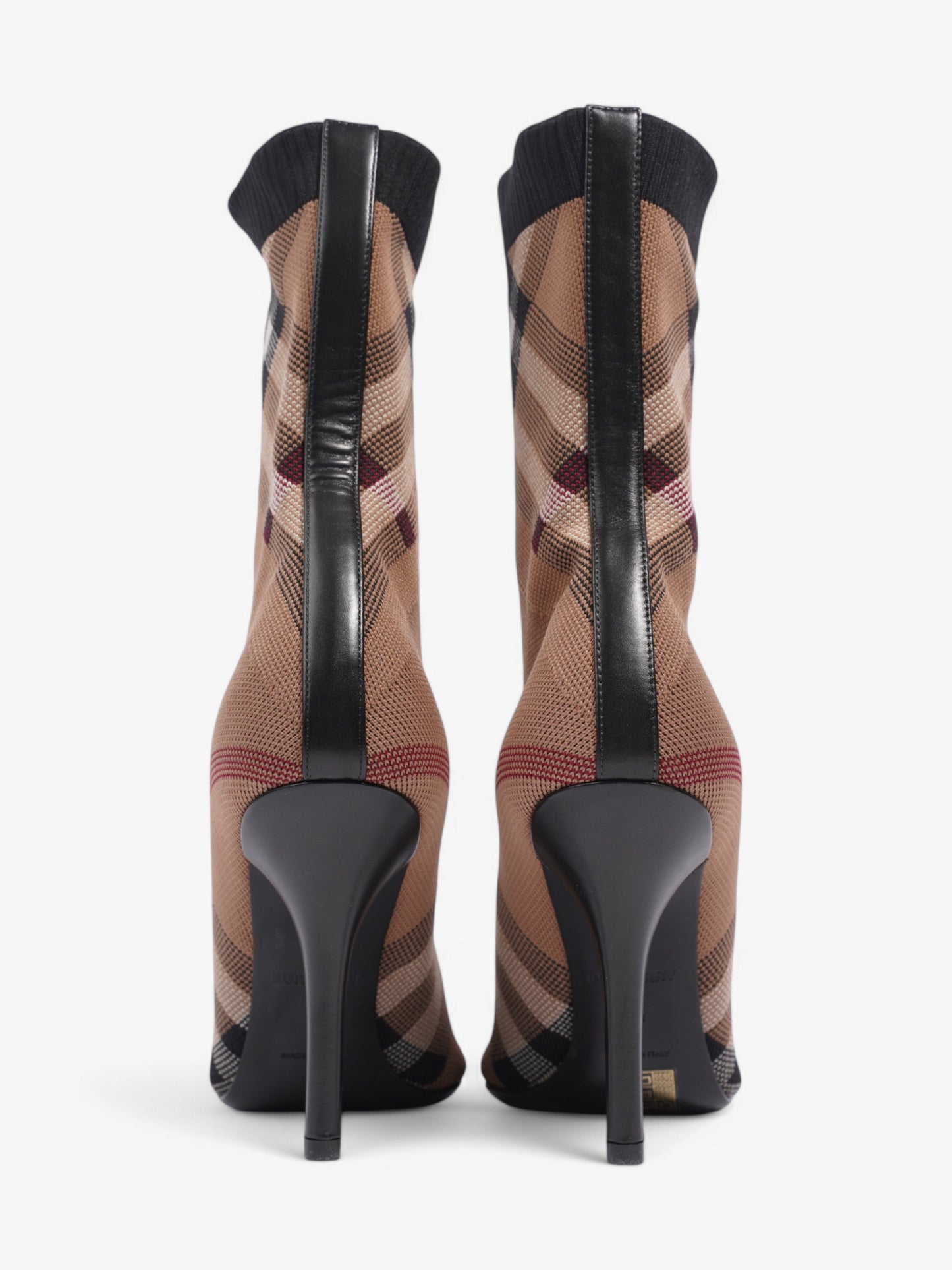 Burberry Ankle Boots 85 Brown / Black / White Cotton EU 38 UK 5