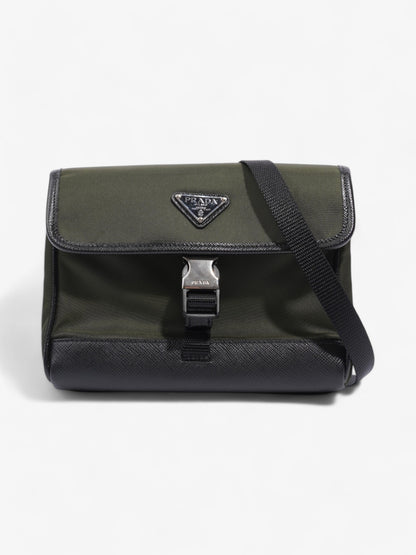Prada Logo Plaque Smartphone Case Military Green / Black Re Nylon