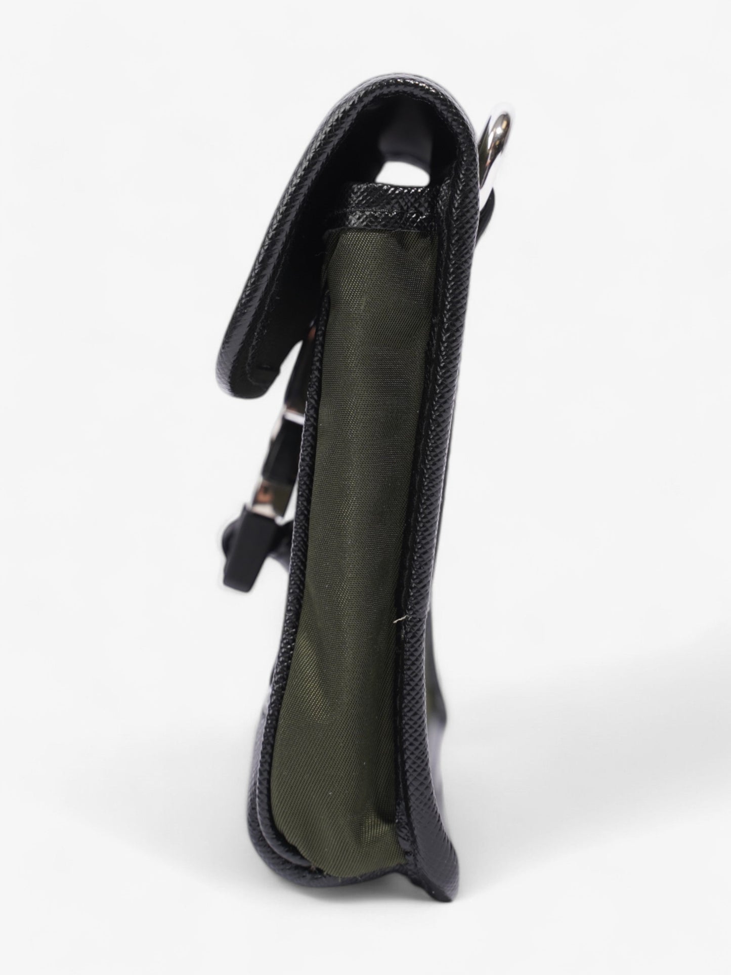 Prada Logo Plaque Smartphone Case Military Green / Black Re Nylon