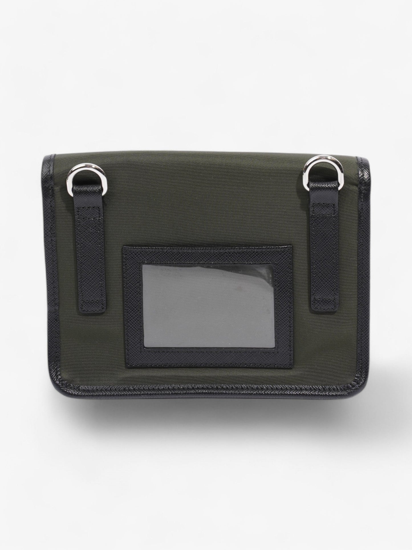 Prada Logo Plaque Smartphone Case Military Green / Black Re Nylon