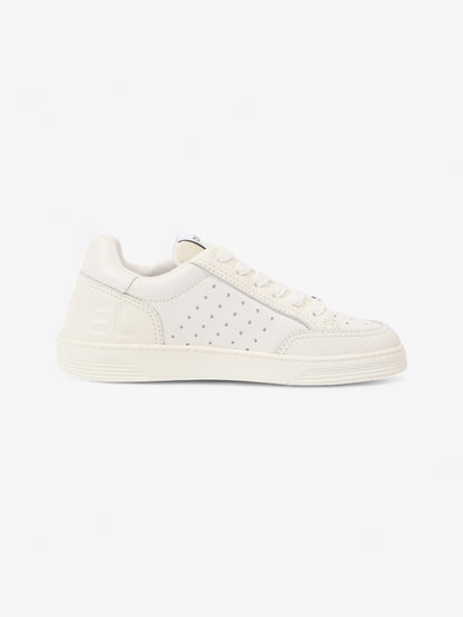 Chanel Perforated Low Top Sneakers White Leather EU 37 UK 4