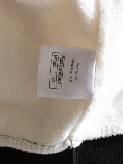 Chanel Cruise 2019 La Pausa White Black Gold Terry 19C Cardigan Jacket