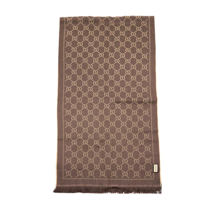 Gucci 180x48cm Scarf Wool Brown