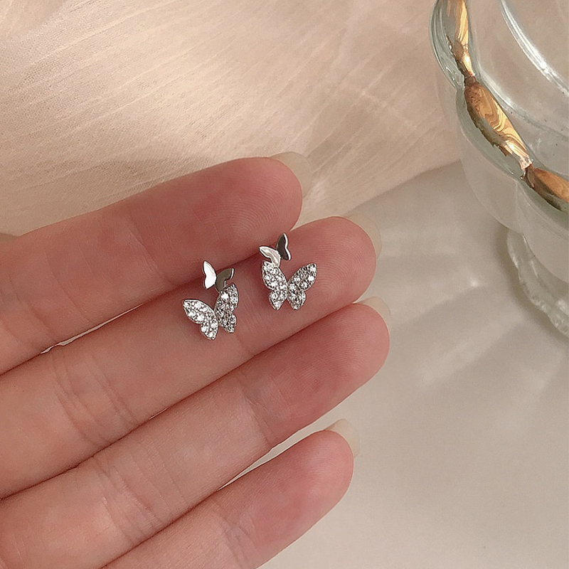 'New Beginnings' Silver Butterfly Earrings