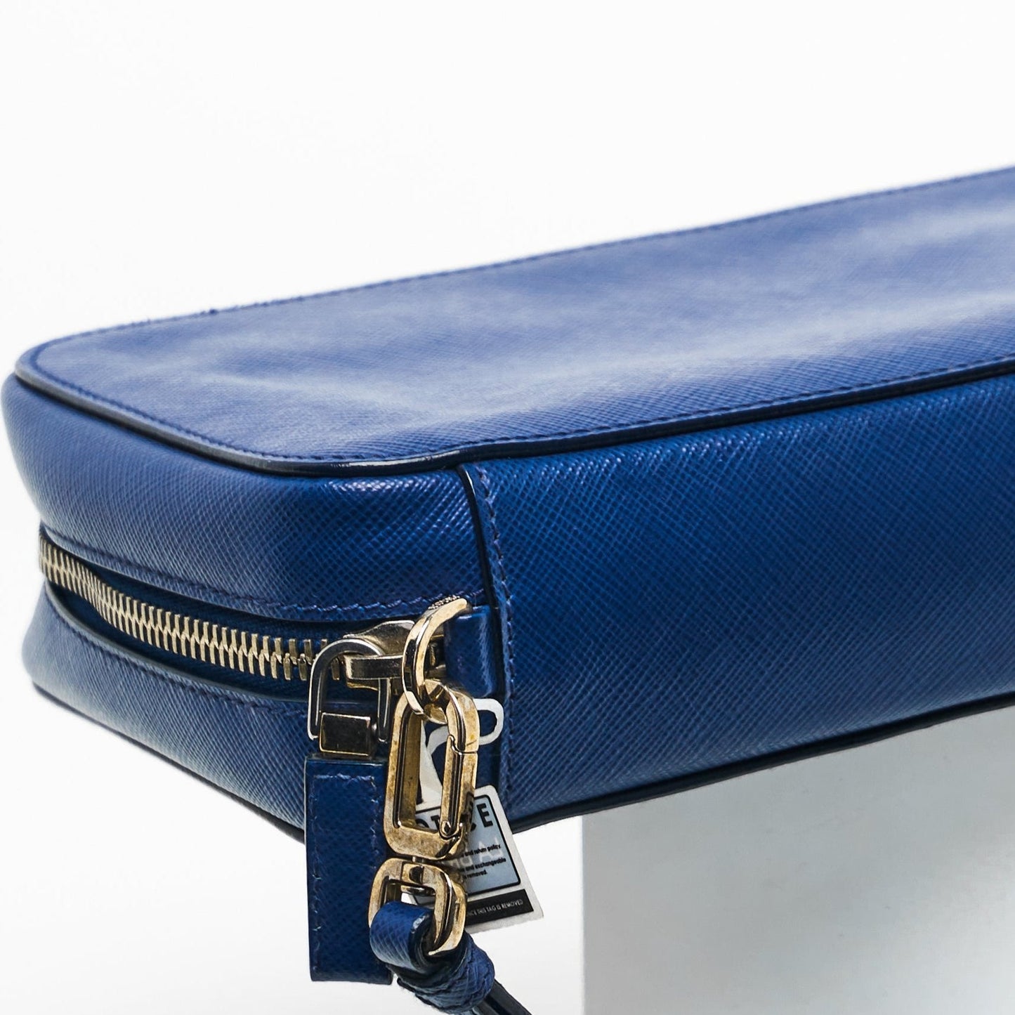 Prada Saffiano in Blue Clutch