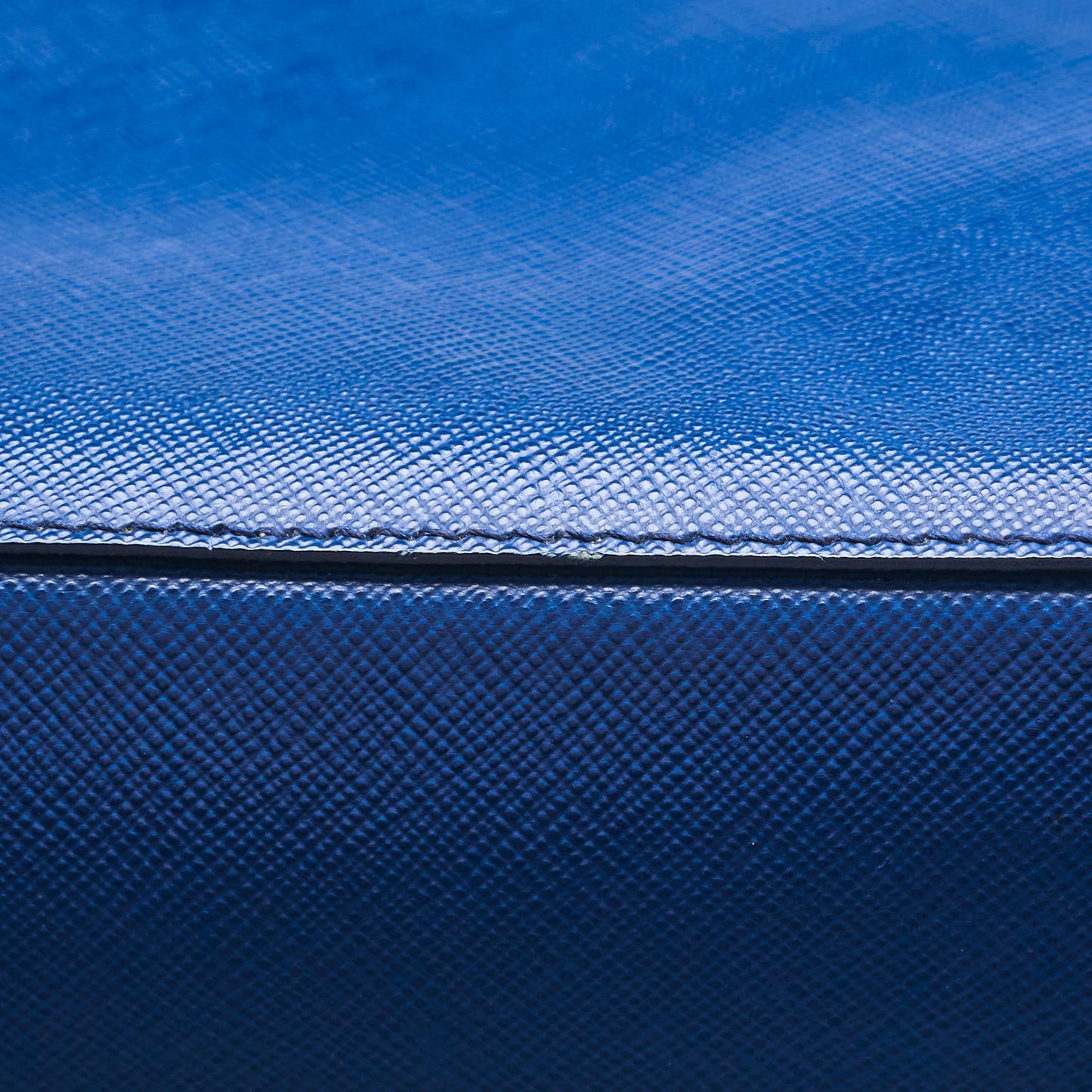 Prada Saffiano in Blue Clutch