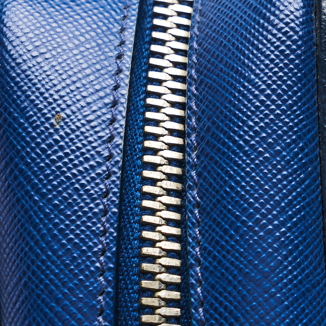 Prada Saffiano in Blue Clutch