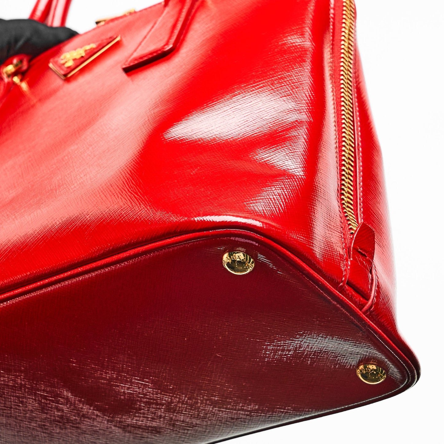 Prada Promenade Saffiano Satchel in Red