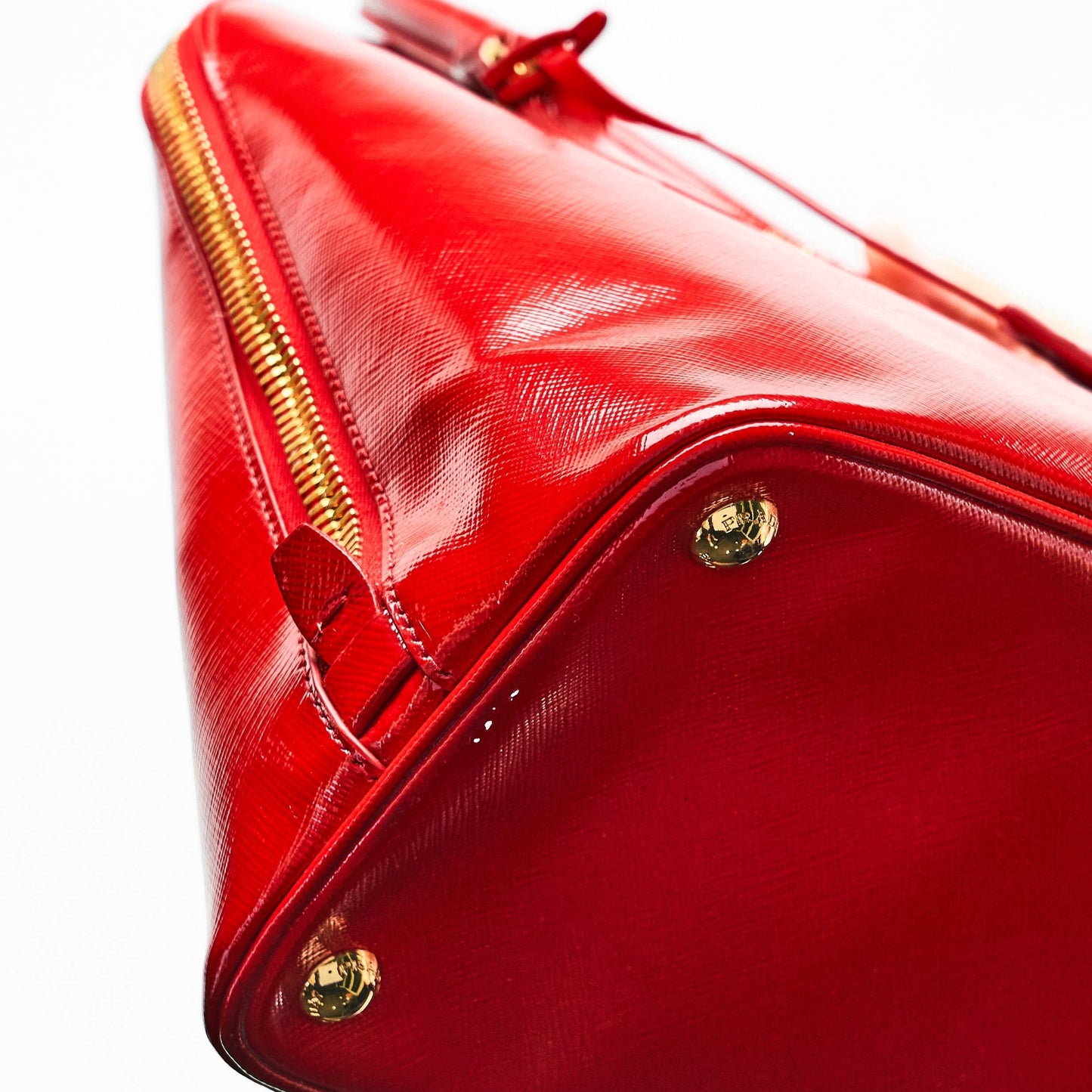 Prada Promenade Saffiano Satchel in Red