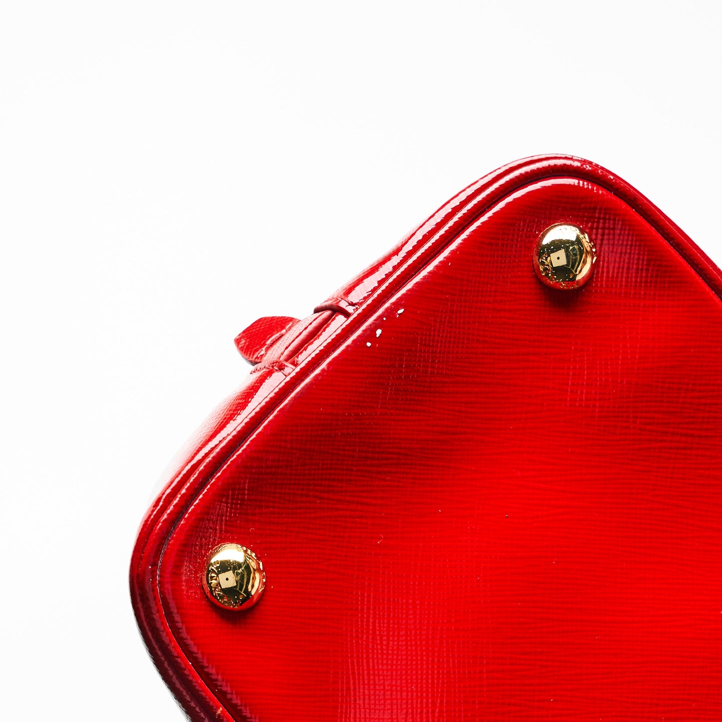 Prada Promenade Saffiano Satchel in Red