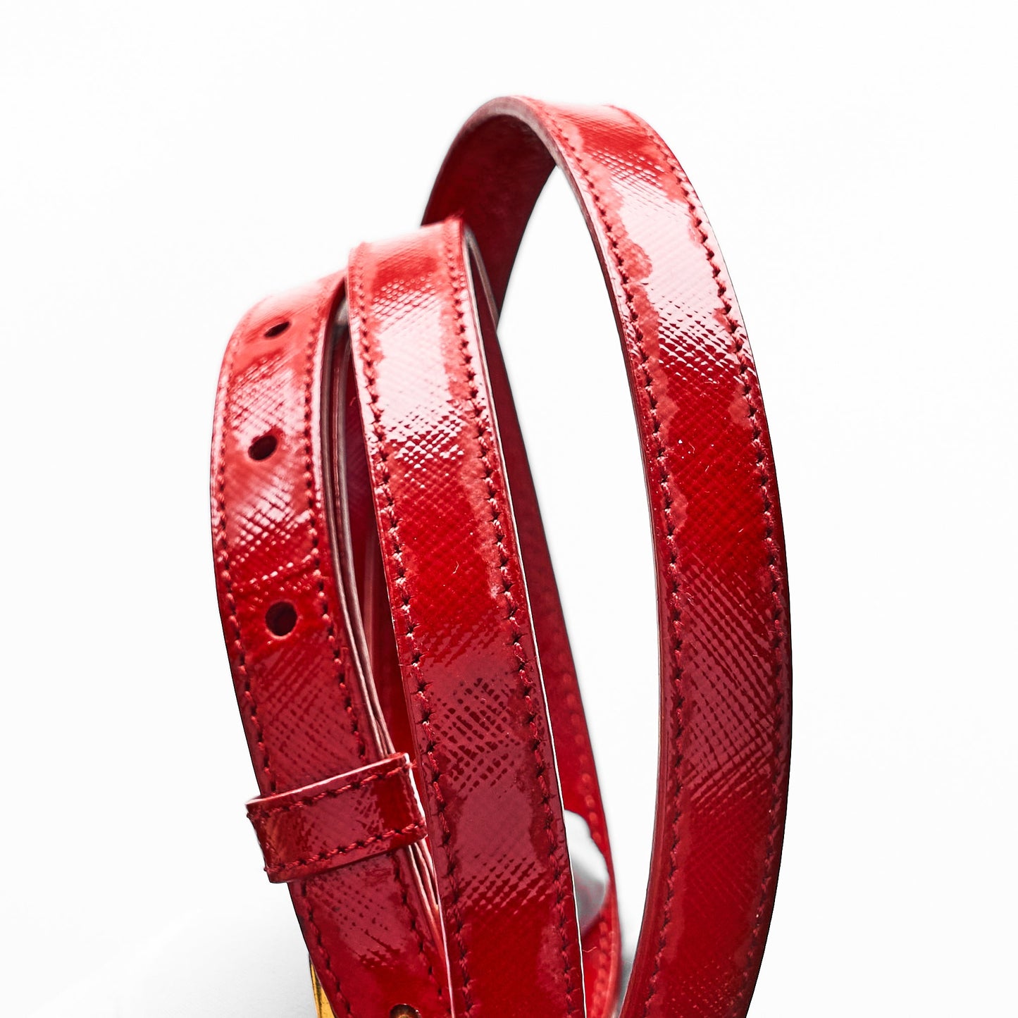 Prada Promenade Saffiano Satchel in Red