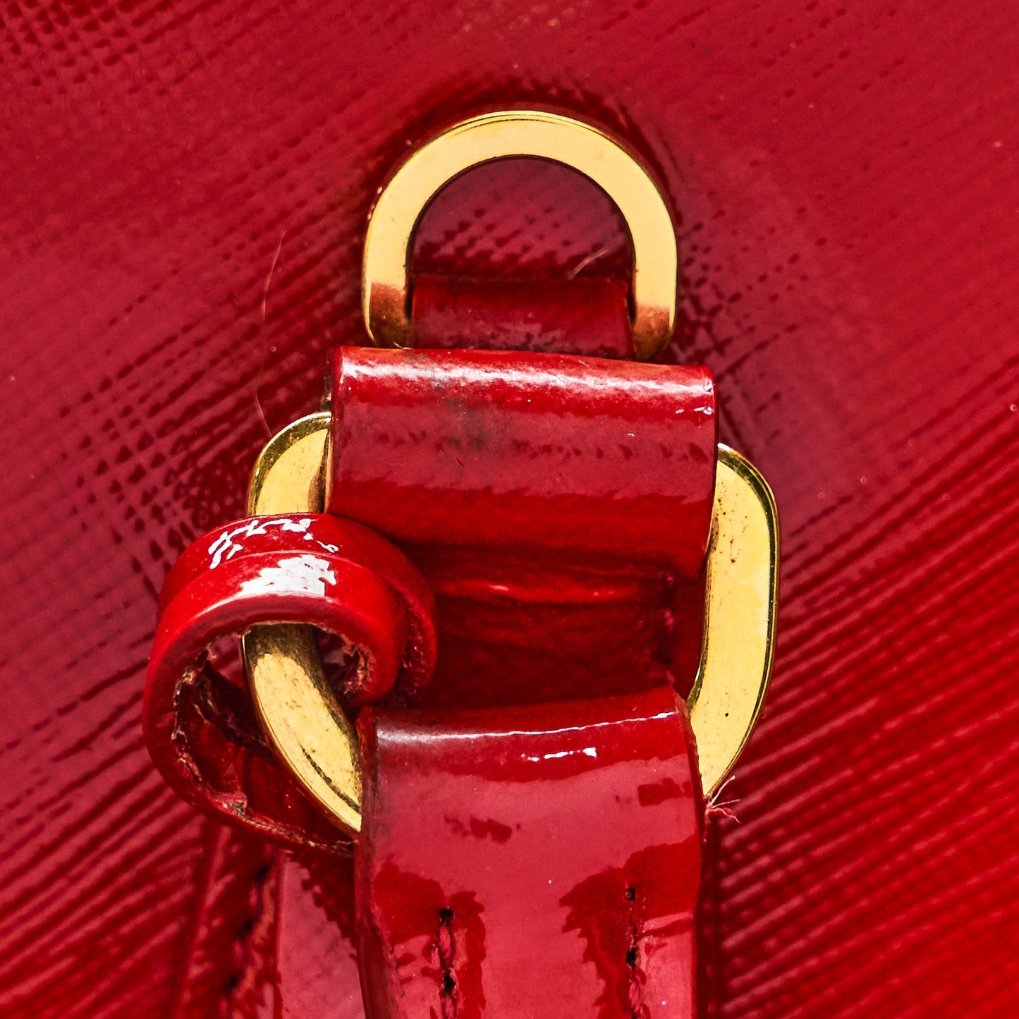 Prada Promenade Saffiano Satchel in Red