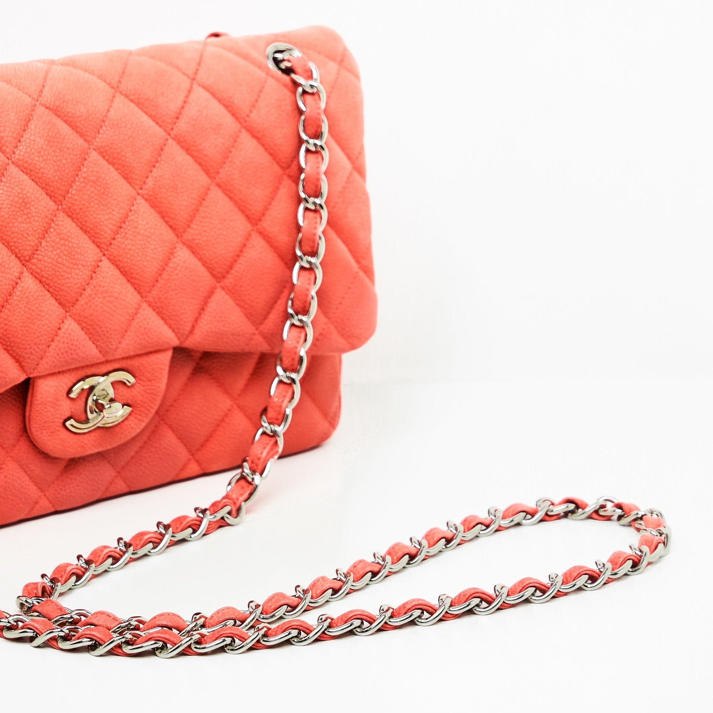 Chanel Caviar Classic Jumbo Pink