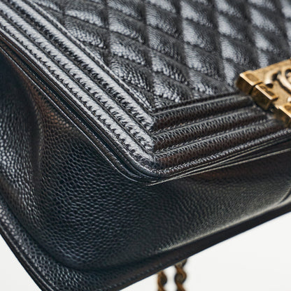 CHANEL LE BOY MEDIUM IN BLACK
