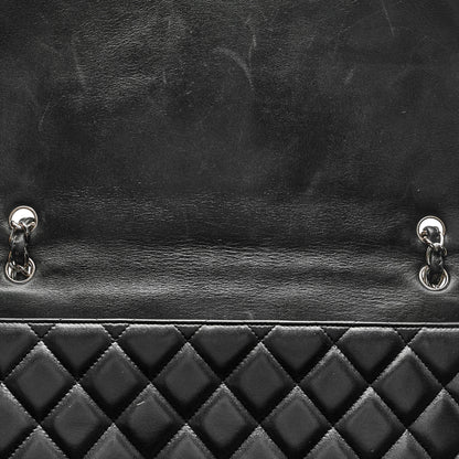 Chanel Maxi Lambskin Classic Single Flap Bag in Black SHW