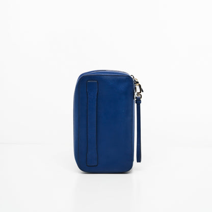 Prada Saffiano in Blue Clutch
