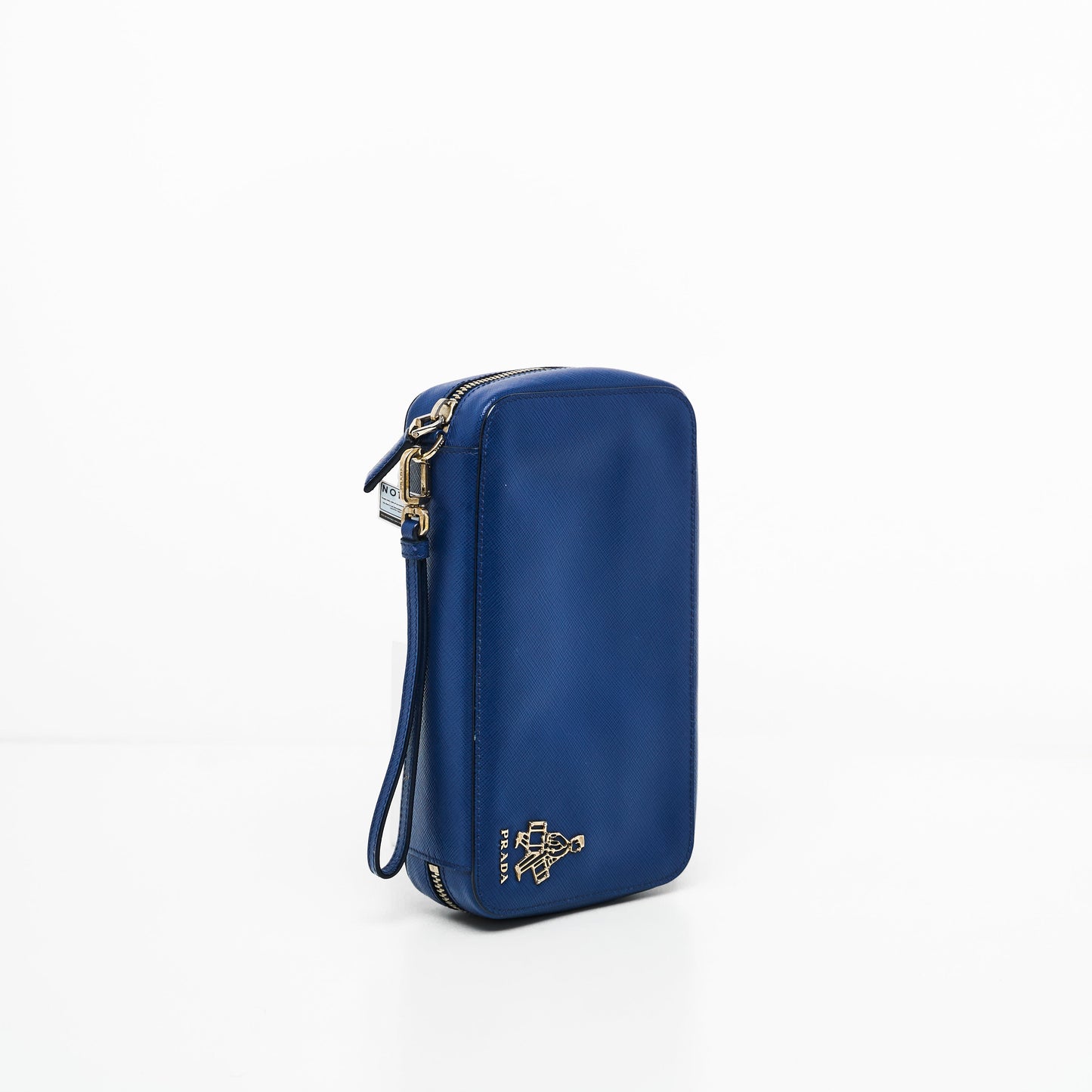 Prada Saffiano in Blue Clutch