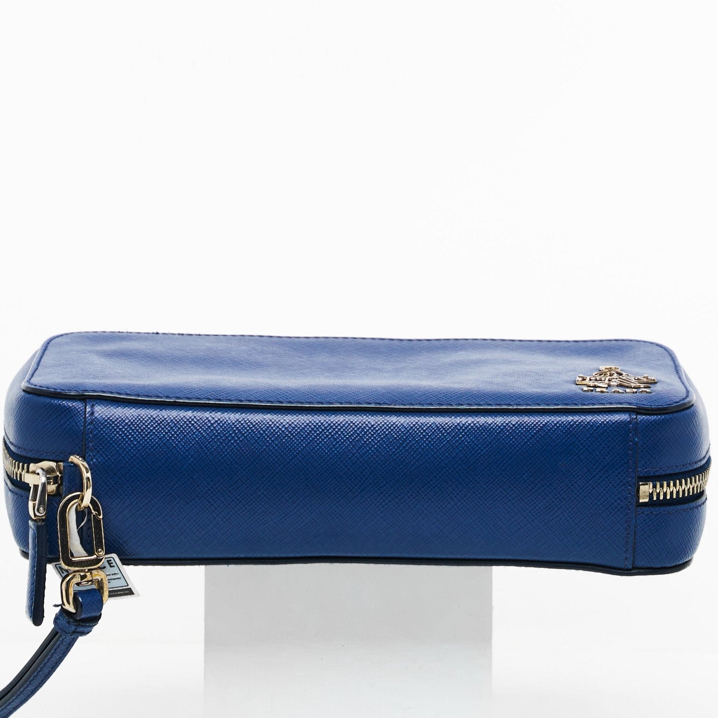Prada Saffiano in Blue Clutch