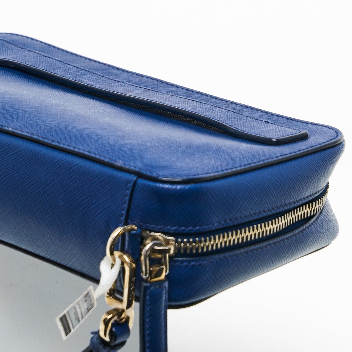Prada Saffiano in Blue Clutch