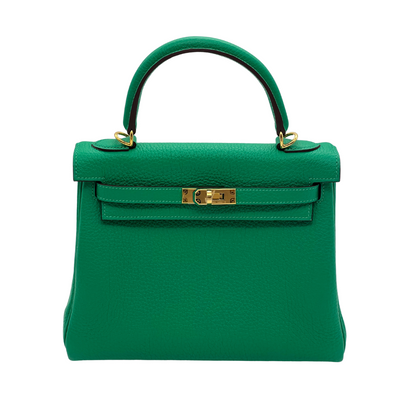 Hermes Kelly 25 Retourne Veau Togo Perso Menthe