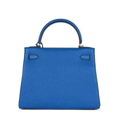 Hermes Kelly 28 Retourne Togo Bleu France Gold Hardware