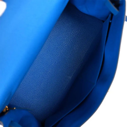 Hermes Kelly 28 Retourne Togo Bleu France Gold Hardware