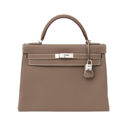 Hermes Kelly 32 Togo Calfskin Retourne 18 Etoupe