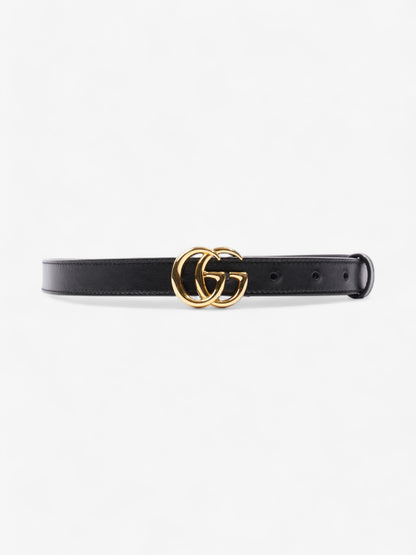 Gucci GG Marmont Thin Belt Black Leather 70cm 28"