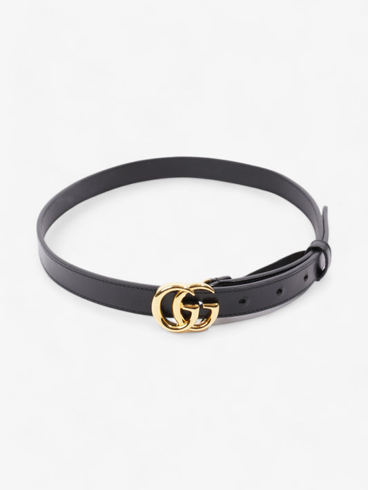 Gucci GG Marmont Thin Belt Black Leather 70cm 28"