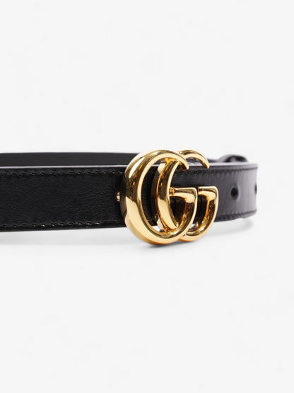 Gucci GG Marmont Thin Belt Black Leather 70cm 28"