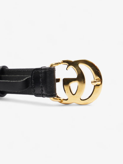 Gucci GG Marmont Thin Belt Black Leather 70cm 28"