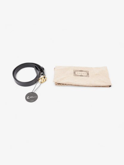 Gucci GG Marmont Thin Belt Black Leather 70cm 28"