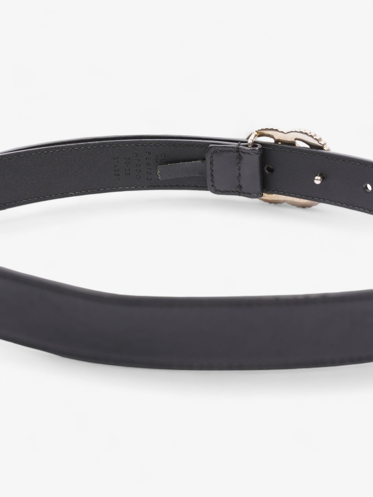 Gucci GG Belt Black Leather 70cm 28"