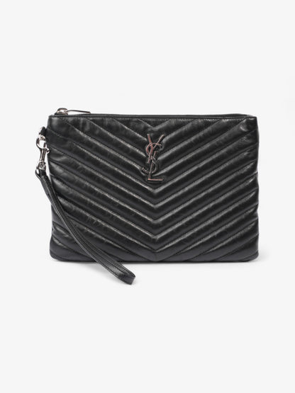 Saint Laurent Cassandre Pouch Black Matelasse Leather
