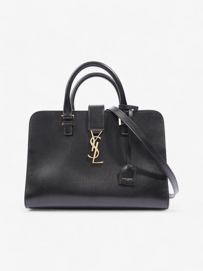 Saint Laurent Cabas Black Calfskin Leather Small