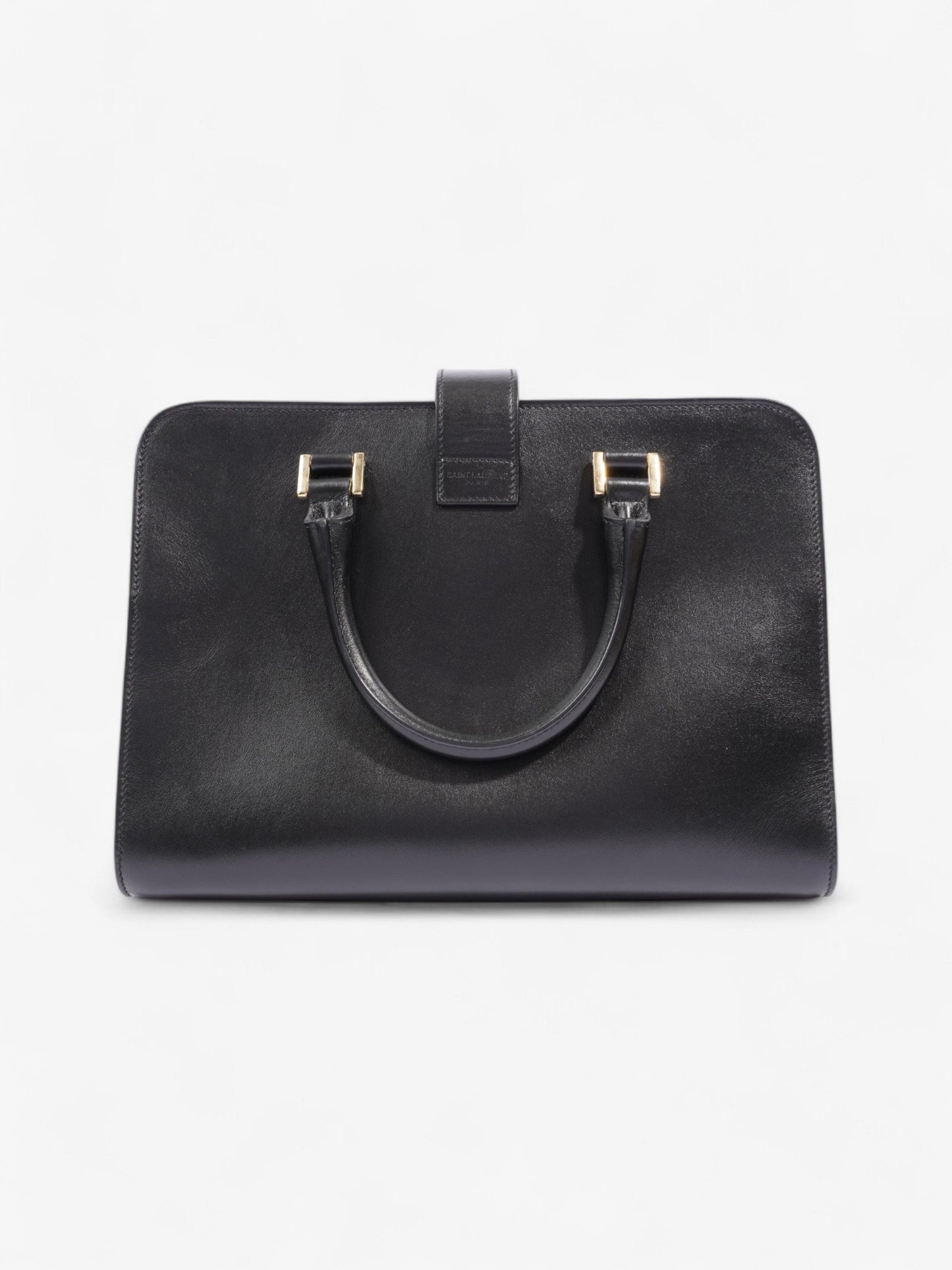 Saint Laurent Cabas Black Calfskin Leather Small