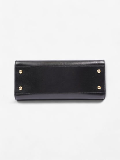 Saint Laurent Cabas Black Calfskin Leather Small