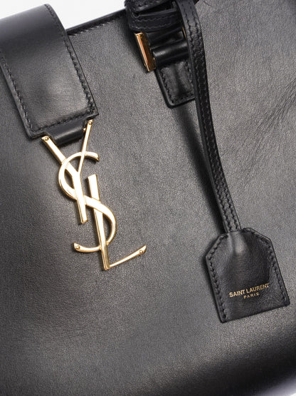 Saint Laurent Cabas Black Calfskin Leather Small