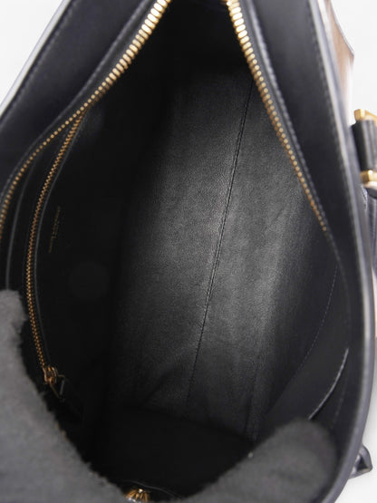 Saint Laurent Cabas Black Calfskin Leather Small