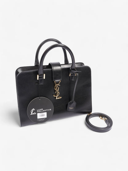 Saint Laurent Cabas Black Calfskin Leather Small