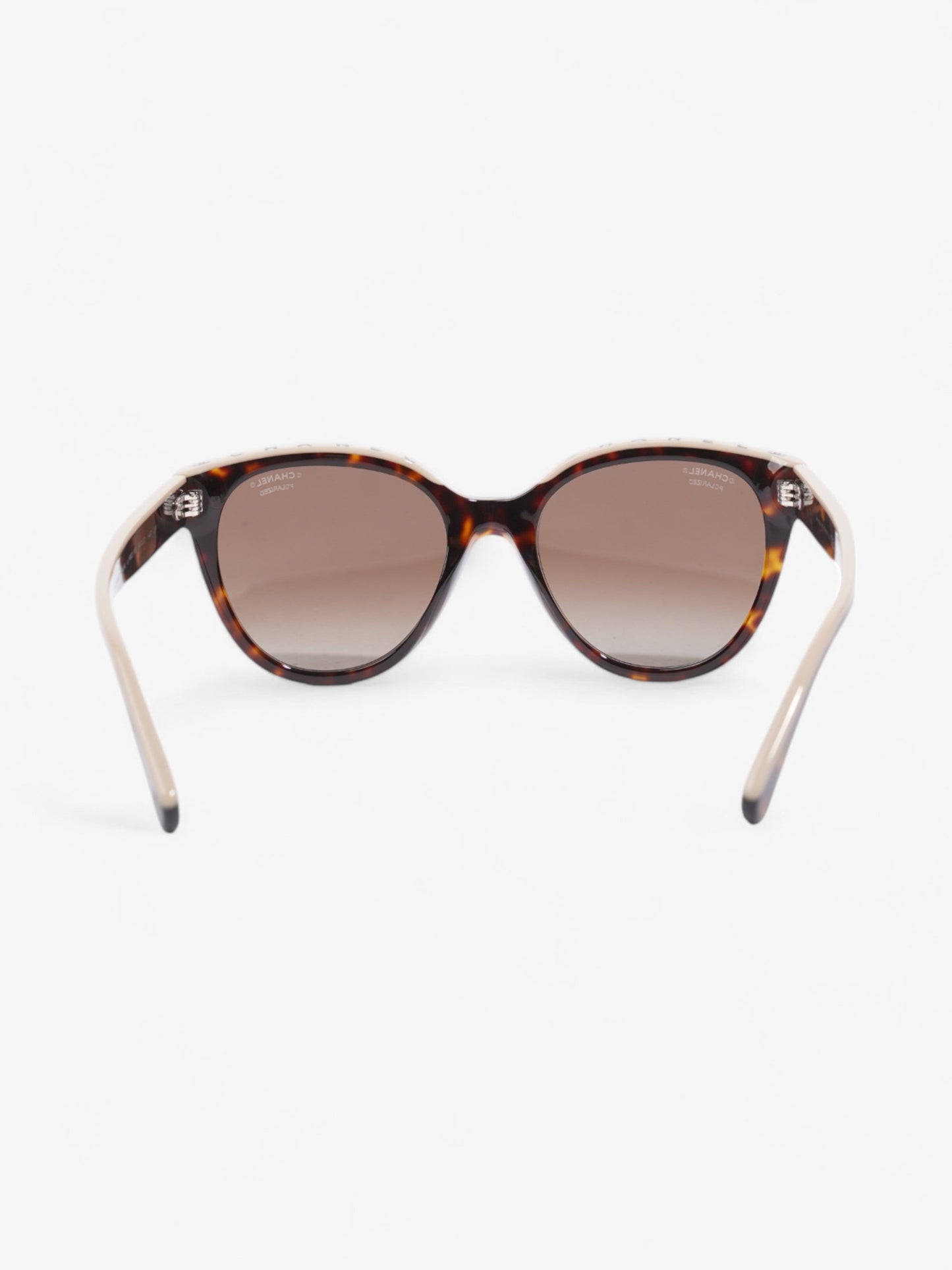 Chanel Chanel polarised butterfly sunglasses - Dark tortoise and beige Beige / Brown / Black