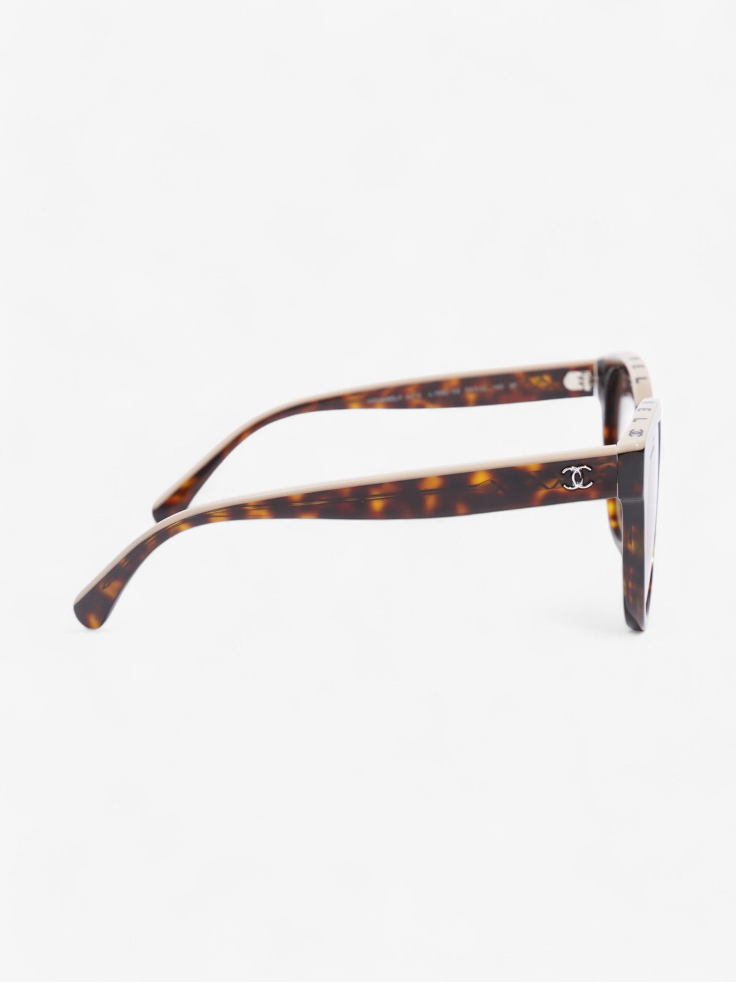 Chanel Chanel polarised butterfly sunglasses - Dark tortoise and beige Beige / Brown / Black