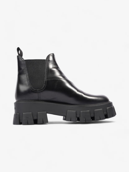 Prada Monolith Platform Chelsea Boot Black Leather EU 38.5 UK 5.5