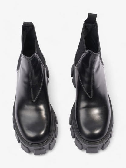 Prada Monolith Platform Chelsea Boot Black Leather EU 38.5 UK 5.5