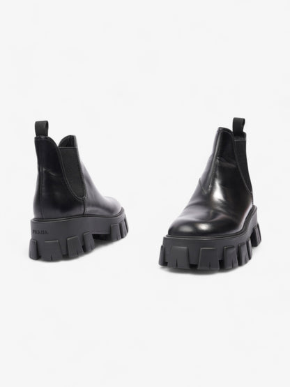 Prada Monolith Platform Chelsea Boot Black Leather EU 38.5 UK 5.5