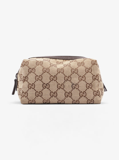 Gucci Cosmetic Pouch Beige And Ebony GG Supreme Canvas