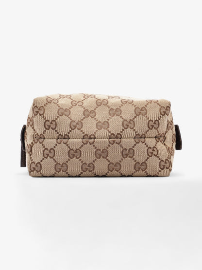 Gucci Cosmetic Pouch Beige And Ebony GG Supreme Canvas