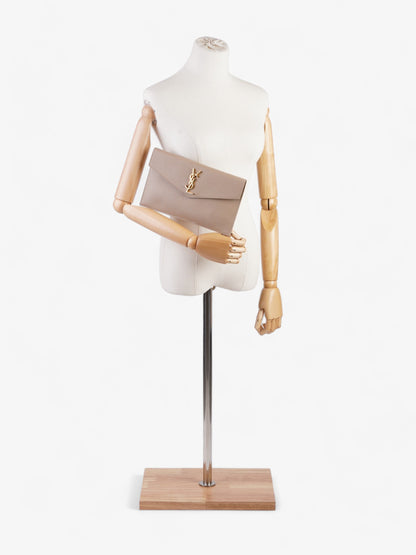 Saint Laurent Uptown Pouch Dark Beige Calfskin Leather